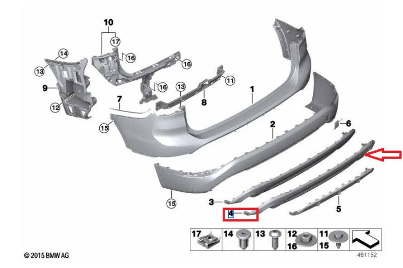 Support De Feu Arrière Gauche Pour BMW F48 X1 – Référence D’origine 63217456407, En ABS