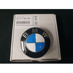 Embleme BMW full black noir 74mm + 82mm - Équipement auto