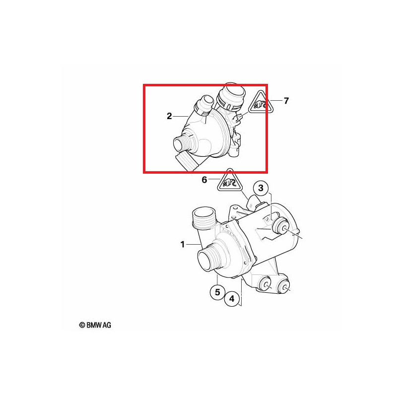 Thermostat d'eau refroidissement pour BMW Série 1 E81 E82 E87 E88 (116i