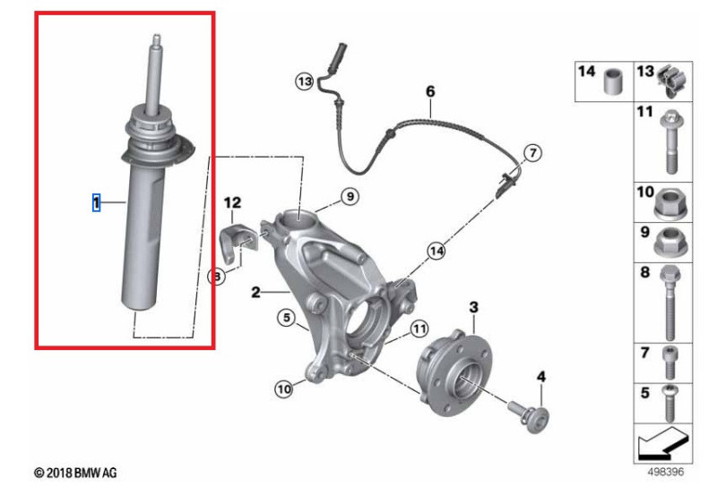 Jeu De 2 Coupelles D'amortisseur Avant Pour BMW Série 1 (E81, E88, E82) Et Série 3 (E46, E90, E91) - Neuf Sous Emballage