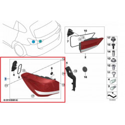 Feu arrière LED panneau latéral ( coté au choix) pour BMW X1 F48 LCI phase 2