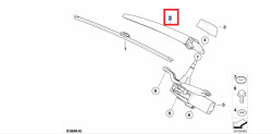 Jeu D'essuie-glace Arrière Pour BMW X5 / X5M (2007-2013) - Bras 32,5 Cm + Lame 39 Cm, Résistant Aux UV