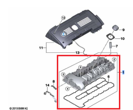 Couvercle De Culasse BMW – Compatible Série 3 E90, Série 5 E60/F10, 3.0L Essence