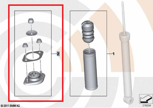 Kit Réparation Palier De Support KYB Sm1023 - Essieu Avant - Compatible Peugeot 5008, 3008 - Noir