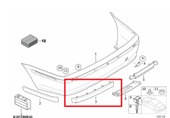 Moulure De Protection Aile Avant Droit Pour BMW E28 Série 5 - Pièce Neuve Générique - Protection Portière