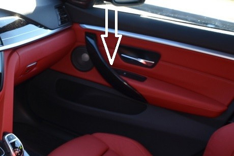 Caches poignées de portes avant finition noir brillant PIANO BLACK pour BMW Série 3 F30 F31 F34 GT