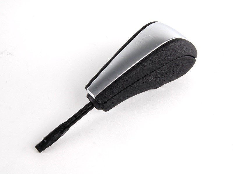 Pommeau de sélecteur de boîte automatique gainé cuir avec insert décoratif titane BMW Série 3 E90 E91 E92 E93