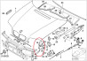 Crochet d'ouverture de capot pour BMW Série 3 E46 Coupé et Cabriolet uniquement