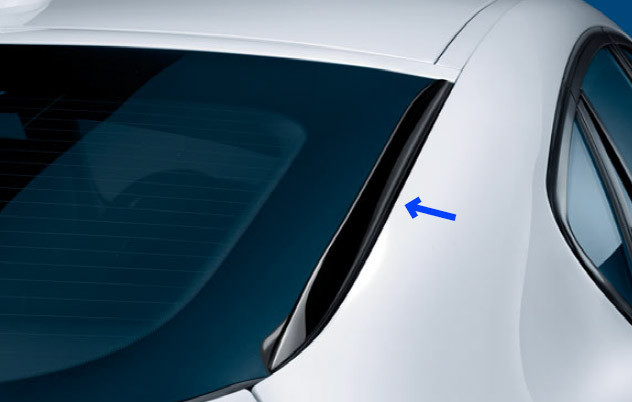 Pennes arrière BMW M Performance droite et gauche noir brillant pour BMW X6 F16﻿