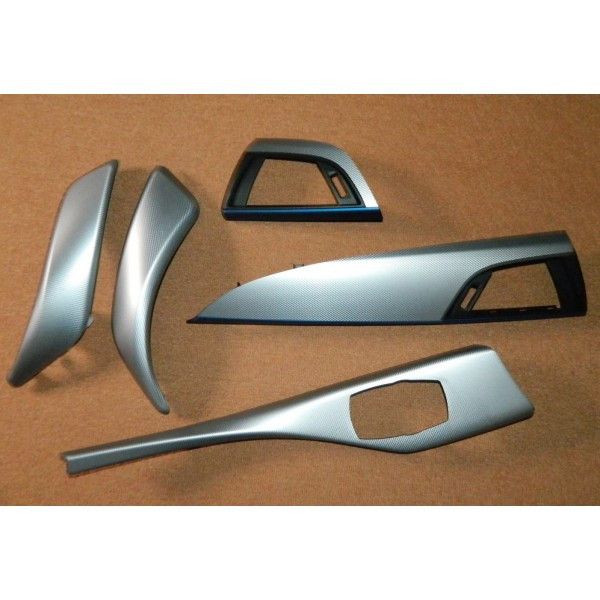 Kit placages intérieur Aluminium finition HEXAGON Blau MATT pour BMW Série 3 F30 F31 F34 GT