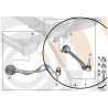 Kit de réparation bras transversal (coté au choix) pour BMW Série 3 E90 E91 E92 E93