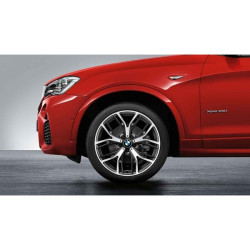 Jante 20" style 542 à rayons en Y, bicolores noir mat, polies, pour BMW X4 F26
