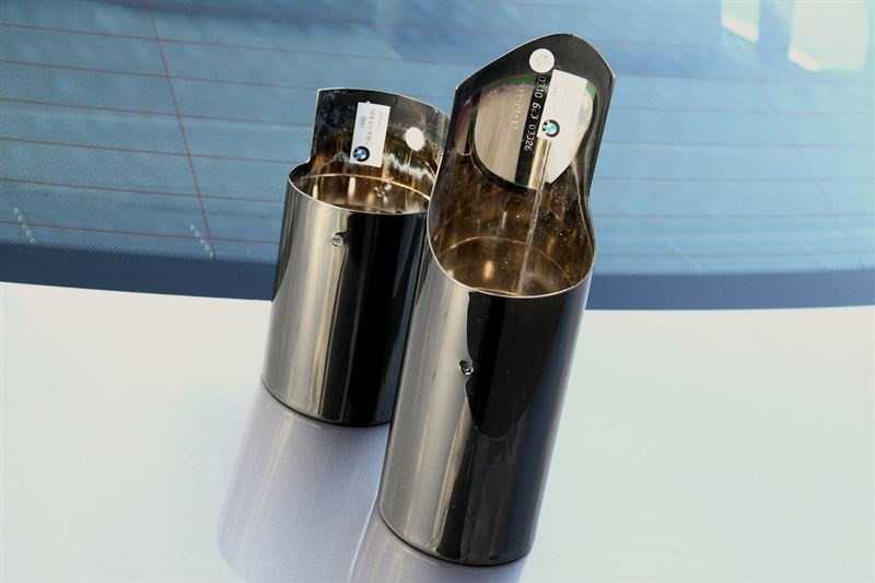 Embout d'échappement noir pour BMW Série 3 E90 E91 LCI