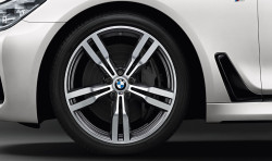 Jante 20" style 648 M à rayons doubles, bicolores « Orbitgrey », polies pour BMW Série 7 G11 G12