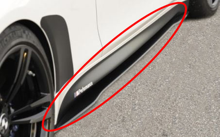 Extensions de bas de caisse (deux cotés) noir mat BMW M Performance pour BMW Série 4 F32 F33 F36