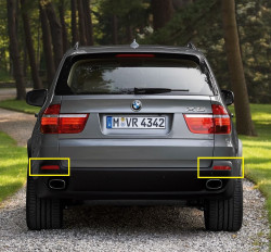 Catadioptre de pare-chocs arrière pour BMW X5 E70