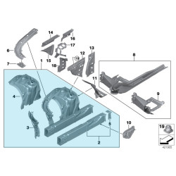 Passage de roue avant droit pour BMW Série 7 G11 G12