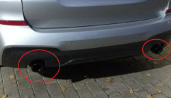 Embouts d'échappement chromé noir BMW X3 G01