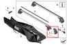 Cache avec étrier pour barres de toit BMW X3 F25
