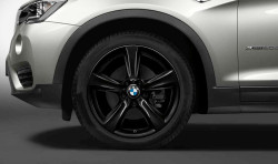 Jante 19" style 606 noires brillant à rayons doubles doubles, pour BMW X3 F25