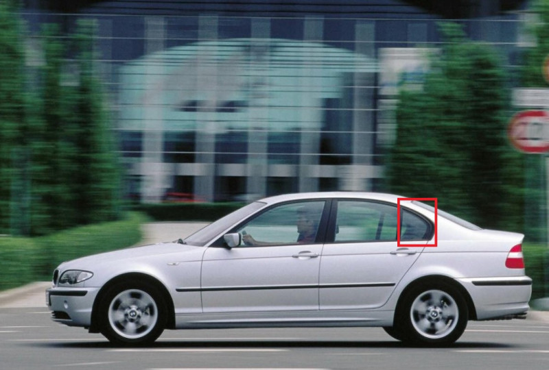 Vitre custode arrière (coté au choix) pour BMW Série 3 E46 Berline