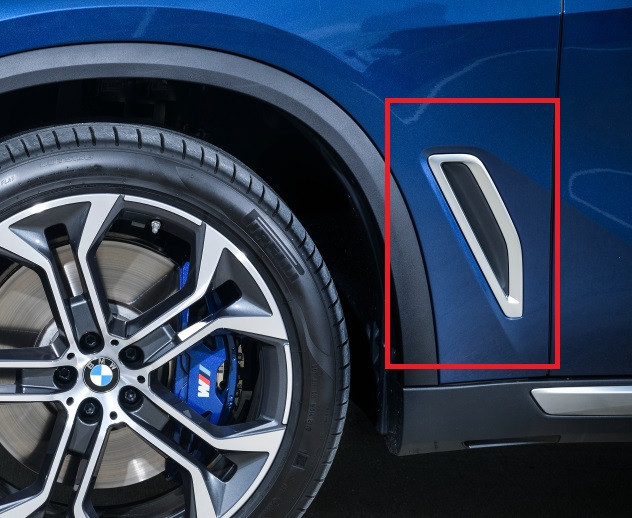 Caches conduits d'ailes AVANT finition XLINE (deux cotés) pour BMW X5 G05 X6 G06