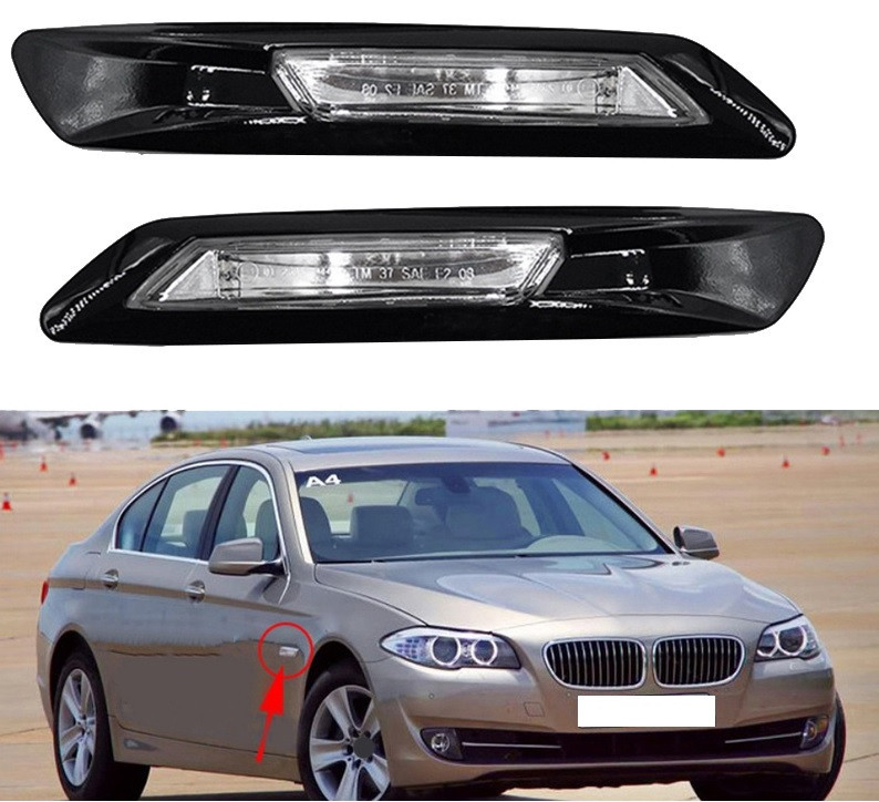 Feu clignotant latéral répétiteur d'aile avant (coté au choix) pour BMW Série 5 F10 F11