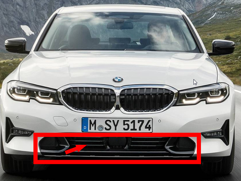 Grille d'entrée d'air médiane (Lines FRR) pour BMW Série 3 G20 G21