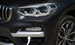 Baguette de protection latérale finition XLINE de pare-chocs avant pour BMW X3 G01