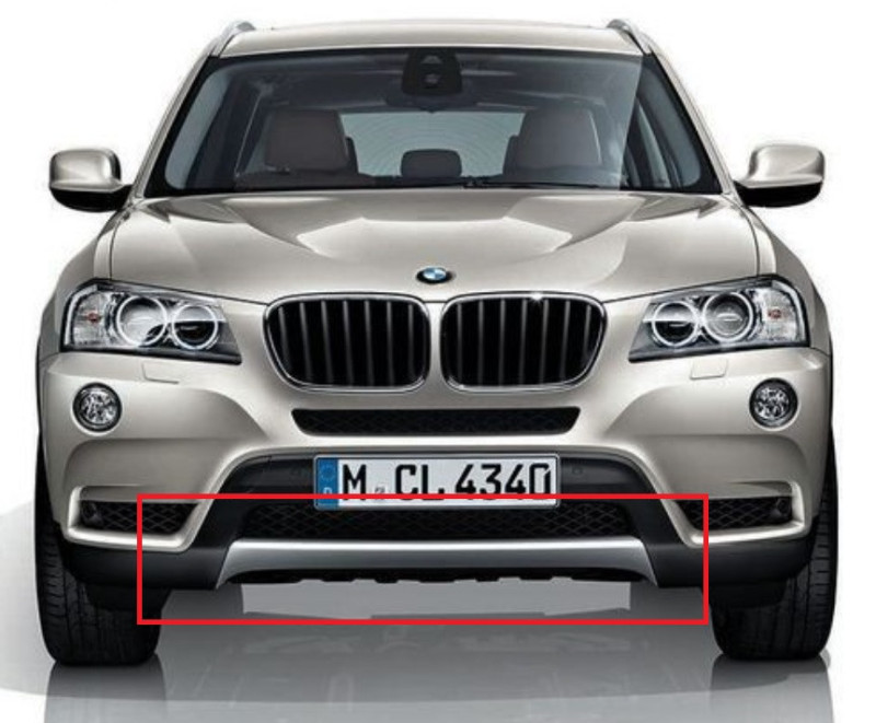 Cache inférieur de pare-chocs avant finition Xline pour BMW X3 F25 AVANT 2015