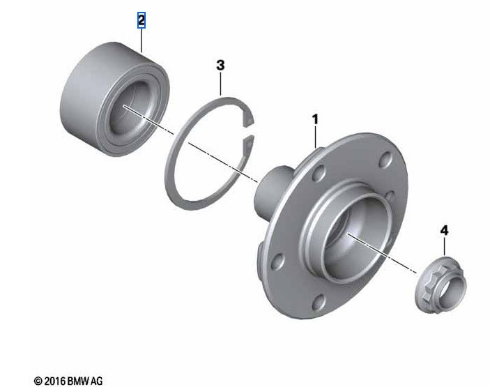 Moyeu de roue (avec vis) ARRIERE avec roulement pour BMW X5 E70 X5 F15 X6 F16