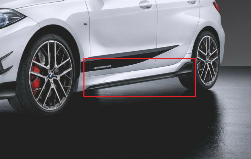 Recouvrements bas de caisse noir brillant M PERFORMANCE (deux cotés) pour BMW Série 1 F40