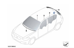Vitre latérale arrière (côté au choix) BMW Série F40