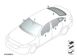 Vitre latérale arrière fixe (côté au choix) BMW Série 2 F44