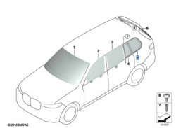 Vitre latérale arrière fixe (côté au choix) BMW X7 G07