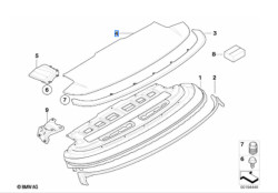Plage arrière (couleur au choix) pour BMW Série 3 E93 Cabriolet