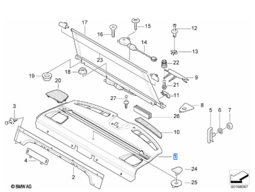 Plage arrière pour BMW M5 E39 Berline