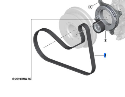Courroie nervuree poly-v (6 PK x 1155) BMW Série 4 F32 F33 F36