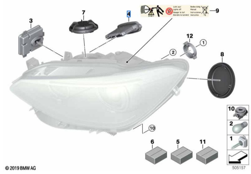 Module Pilote Phare LED Bisenya 63117316145 Compatible BMW F20 F21 114i 116d 118i 120d 125d 135i