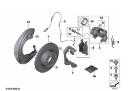 Plaquette de frein avant avec témoin d'usure pour BMW Série 3 G20 G21