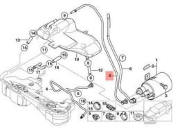 Conduite de ventilation filtre à carburant pour BMW Série 3 E46 (essence uniquement)
