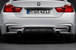 Diffuseur arrière noir mat BMW M Performance pour BMW Série 4 F32 F33 F36 GC (435i / 440i uniquement)﻿