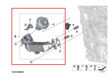 Vanne EGR Refroidisseur Gaz Échappement Frankberg - Compatible BMW Série 1 3 5 7 X3 X5 X6