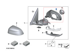 Anneau de fixation de rétroviseur BMW IX3