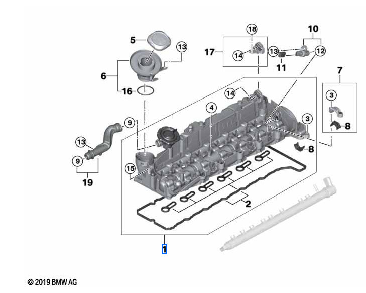 Couvercle De Culasse Pour BMW Série 3, 4, 5, 7, X3, X4, X5, X6 - Pièce Neuve D'origine Qualité OE