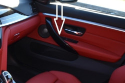 Caches poignées de portes AVANT finition noir brillant PIANO BLACK pour BMW Série 1 F20 F21