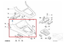 Vide-poches console centrale pour BMW Série 3 E36