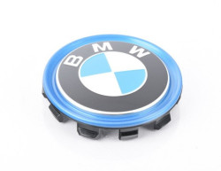 Cache-moyeu avec anneau bleu (diamètre 68 MM) BMW pour jantes alliage BMW Série 2 Coupé F22 Cabriolet F23