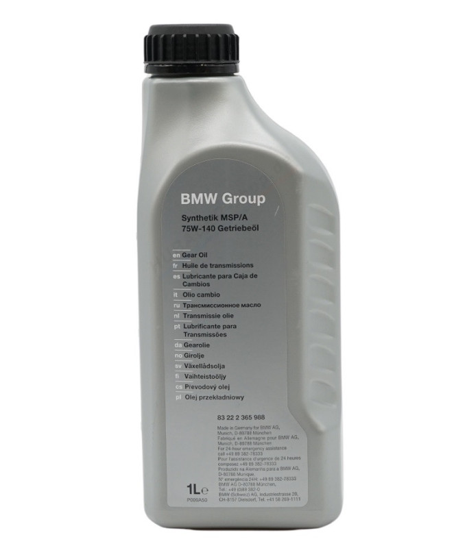 Huile de pont ARRIERE msp/A (1L) pour BMW Série 1 F20 F21 (135i / 140i) Série 2  F22 F23 (M235i / M240i) M2 F87