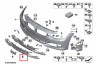 Insert prise d'air médiane pour BMW Série 3 F30 F31 (phase 1)